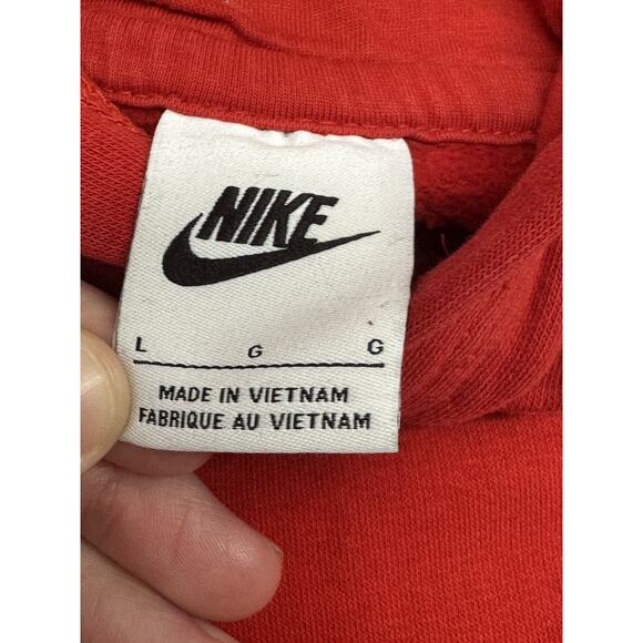 Nike Club Fleece Hoodie Youth Large All Over Print Monogram Red - Picture 3 of 7